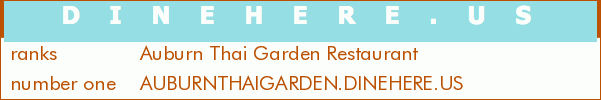 Auburn Thai Garden Restaurant