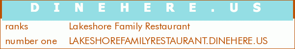 Lakeshore Family Restaurant