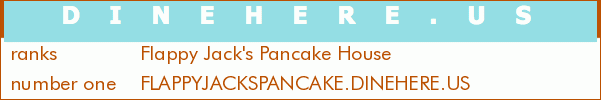 Flappy Jack's Pancake House