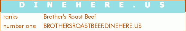 Brother's Roast Beef