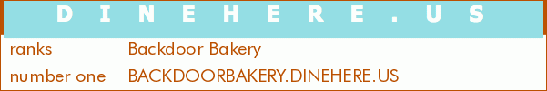 Backdoor Bakery