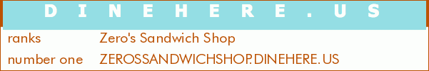 Zero's Sandwich Shop