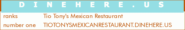 Tio Tony's Mexican Restaurant