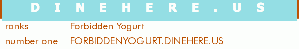 Forbidden Yogurt