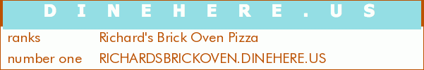 Richard's Brick Oven Pizza
