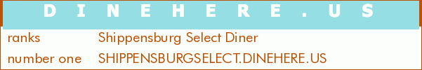 Shippensburg Select Diner