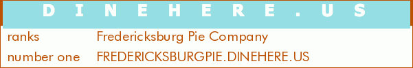 Fredericksburg Pie Company