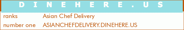 Asian Chef Delivery