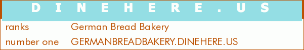 German Bread Bakery