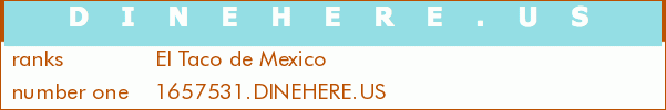 El Taco de Mexico