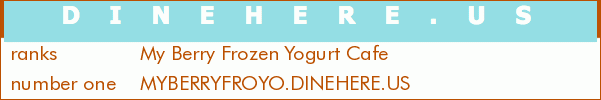 My Berry Frozen Yogurt Cafe
