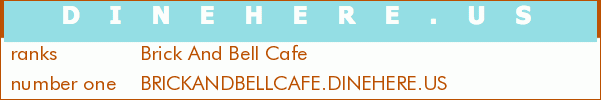 Brick And Bell Cafe