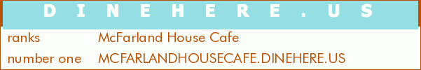 McFarland House Cafe