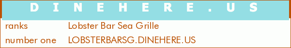 Lobster Bar Sea Grille