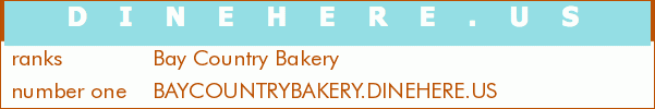 Bay Country Bakery