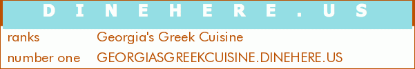 Georgia's Greek Cuisine