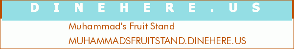 Muhammad's Fruit Stand