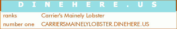 Carrier's Mainely Lobster