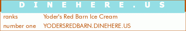 Yoder's Red Barn Ice Cream
