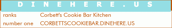 Corbett's Cookie Bar Kitchen