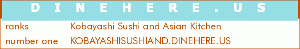 Kobayashi Sushi and Asian Kitchen