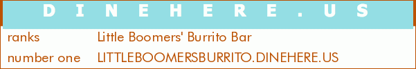 Little Boomers' Burrito Bar