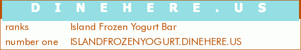 Island Frozen Yogurt Bar