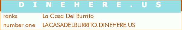 La Casa Del Burrito