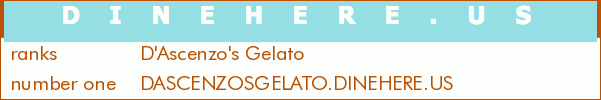 D'Ascenzo's Gelato