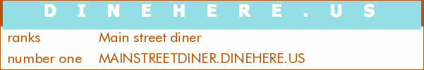 Main street diner