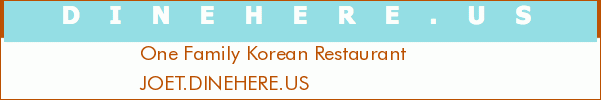 One Family Korean Restaurant