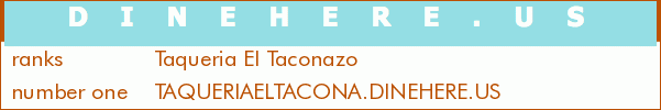 Taqueria El Taconazo