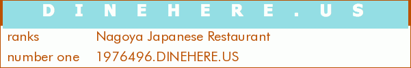 Nagoya Japanese Restaurant