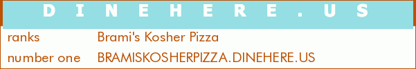 Brami's Kosher Pizza