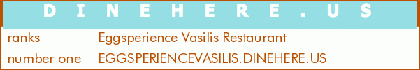 Eggsperience Vasilis Restaurant