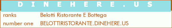 Belotti Ristorante E Bottega