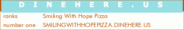 Smiling With Hope Pizza