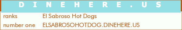 El Sabroso Hot Dogs