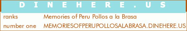 Memories of Peru Pollos a la Brasa