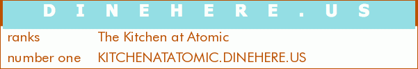 The Kitchen at Atomic