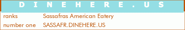 Sassafras American Eatery