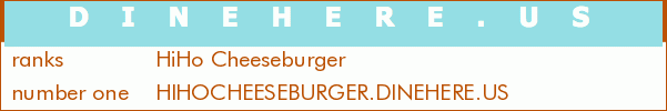 HiHo Cheeseburger