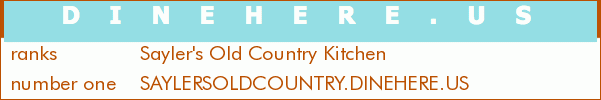 Sayler's Old Country Kitchen