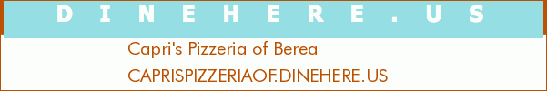 Capri's Pizzeria of Berea