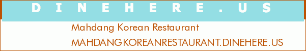 Mahdang Korean Restaurant