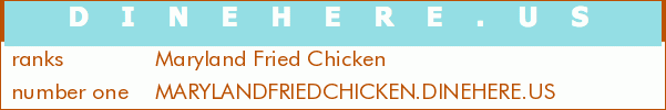 Maryland Fried Chicken