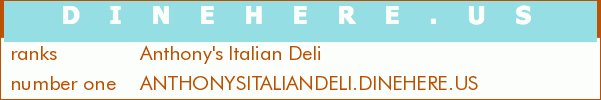 Anthony's Italian Deli