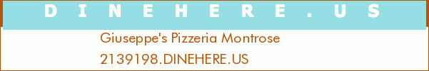 Giuseppe's Pizzeria Montrose