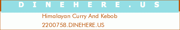 Himalayan Curry And Kebob