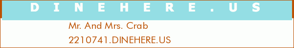 Mr. And Mrs. Crab